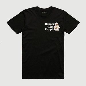 Rappers With Puppies Tee Black Limited